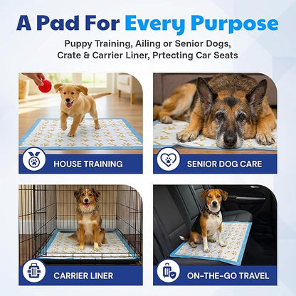 American Kennel Club Advanced Puppy Pads with Color-Changing Health+ Indicator and Ultra Absorbent Quick Dry Gel – 28''x30'' Leakproof Training Pads for Dogs – Fresh Scented – 50 Count, X-Large
