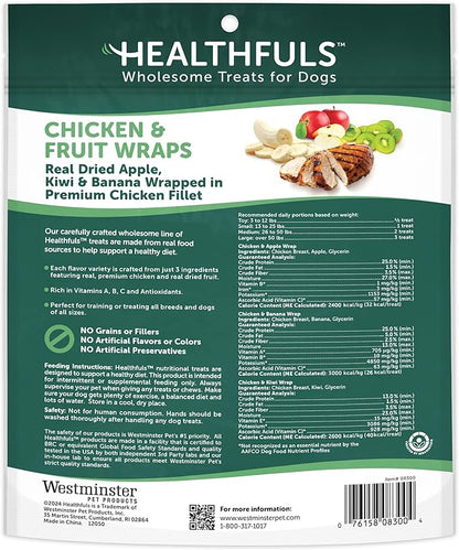 Healthfuls Chicken Wrapped Fruit Dog Treats, 16oz