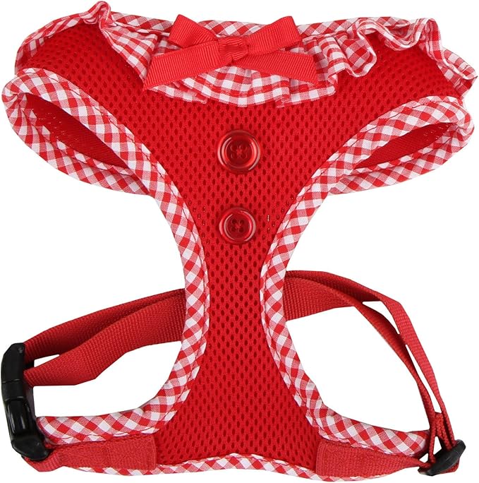 Authentic Puppia Vivien Harness, Red, Large