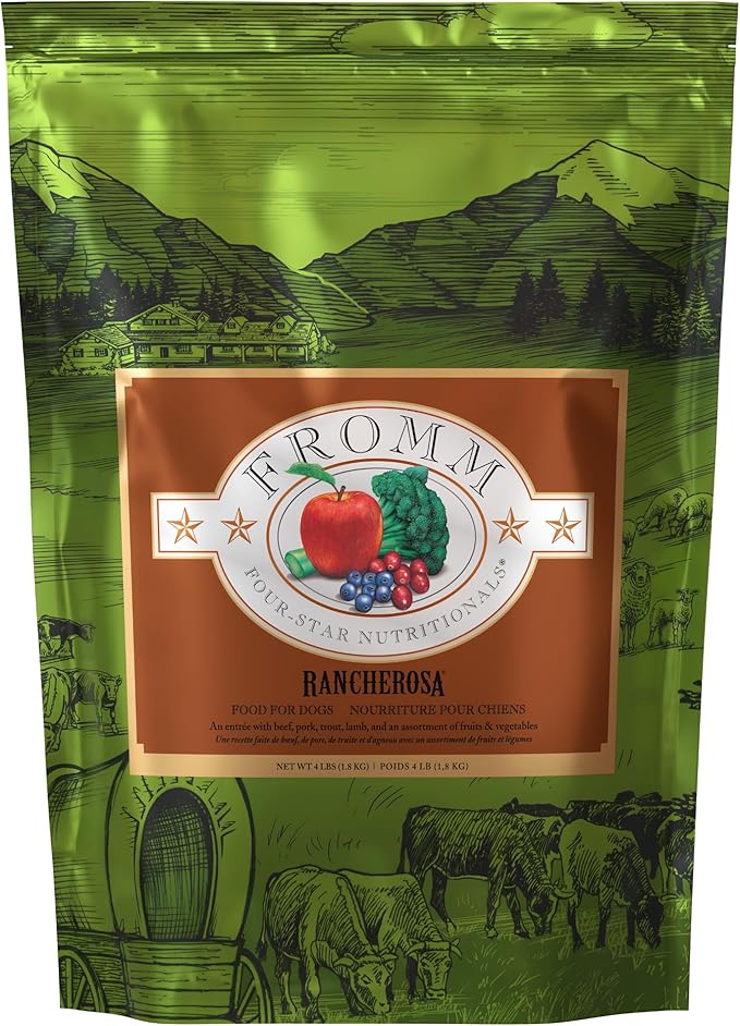 Fromm Four-Star Nutritionals Rancherosa Dog Food - Premium Dry Dog Food - Beef Recipe - 4 lb