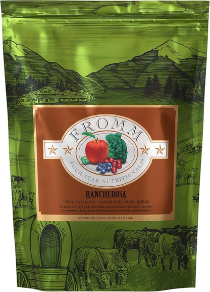 Fromm Four-Star Nutritionals Rancherosa Dog Food - Premium Dry Dog Food - Beef Recipe - 4 lb