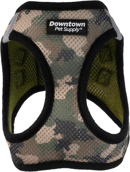 Downtown Pet Supply Step in Dog Harness No Pull, X-Large, Camo Green - Adjustable Harness with Padded Mesh Fabric and Reflective Trim - Buckle Strap Harness for Dogs