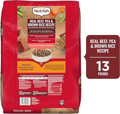Nutrish Rachael Ray Adult Dry Dog Food Real Beef, Pea & Brown Rice Recipe, 13 lb. Bag