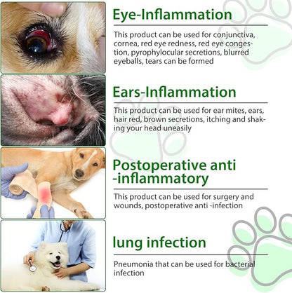 Dog Antibiotics, Antibiotics for Dogs, Natural Dog Multivitamin Vitamins and Supplements 60ml-2pcs