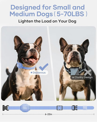 Jugbow Dog Training Collar - 4200FT Remote Dog Collar with 3 Training Modes, Dog Collars for Small Dogs with Security Lock & IPX8-Waterproof, Rechargeable E-Collar for Mini Small Medium Dogs (Blue)
