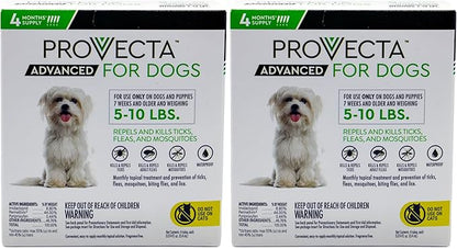 Provecta 4 Doses Advanced for Dogs, Small/5-10 lb (Pack of 2)