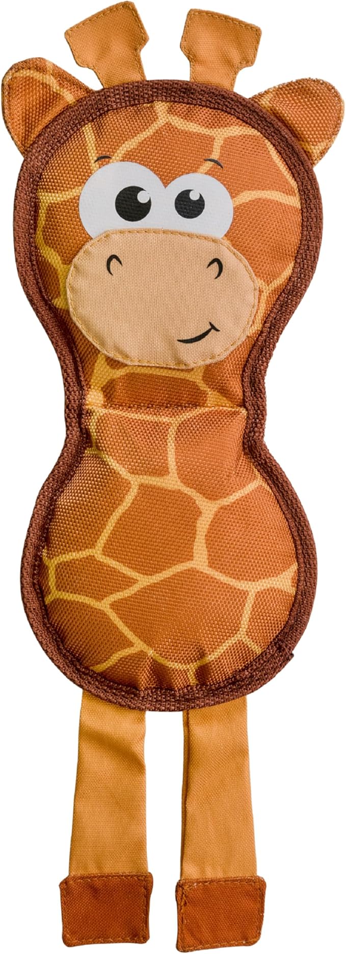 Outward Hound Fire Biterz Giraffe Firehose Plush Dog Toy, Brown, Medium