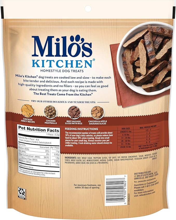 Milo’s Kitchen Steak Grillers Recipe Dog Treats, 18 Oz. Bag
