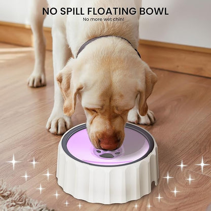 Dog Small Animals Water Bowl No Spill 70oz/2L Large Capacity Dispenser Non Slip No Splash Small Animals Bowl Pet Slow Feeder No Drip Dog Water Bowl on Vehicle for Dogs and Cats - Pink