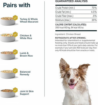 JustFoodForDogs Single Ingredient Healthy Dog Treats and Dog Snacks, Jerky Treats, Human Grade, Preservative and Grain Free, Rawhide Free Chews, Low Calorie Treat - Chicken Breast, 18 oz
