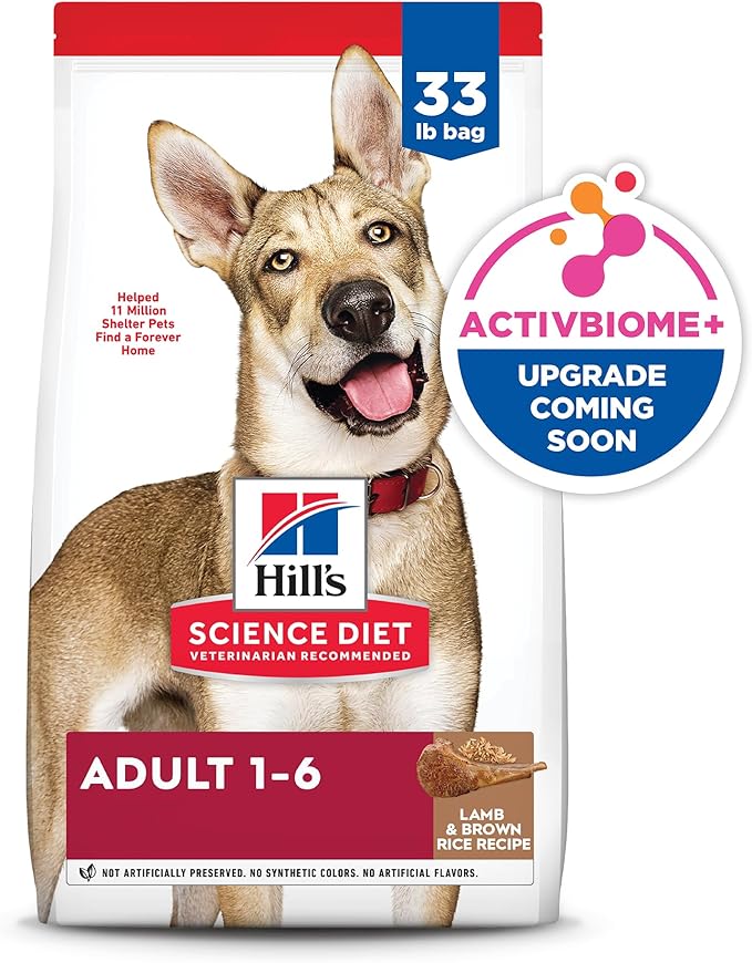 Hill's Science Diet Adult 1-6 Dry Dog Food, Lamb Meal & Brown Rice, 33 lb. Bag