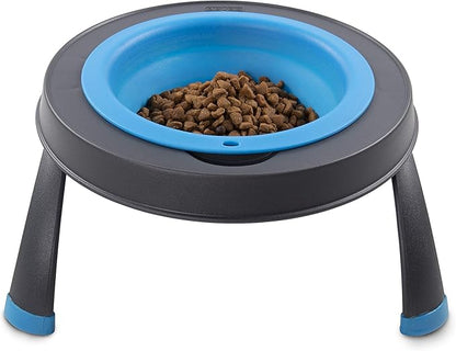 Dexas Pets Single Elevated Pet Feeder/Pet Bowl, 4 Cup Capacity, Pro Blue (PW1404322194)