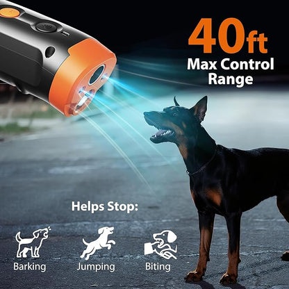 Ultrasonic Dog Bark Deterrent Devices - Rechargeable Anti-Barking Devices, 33-40FT Range Bark Control,Human Portable Dog Training & Behavior Aids