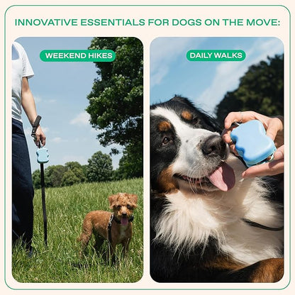 Springer Dog Treat Pouch for Effort-Free Squeeze Dispensing - Easy-Fill, Food-Grade Silicone Treat Pouches for Pet Training - Includes Carabiner-Sky Blue