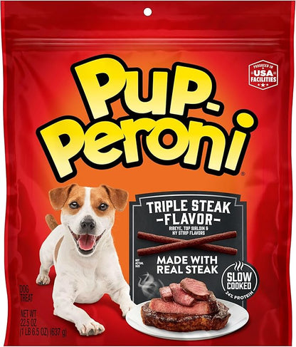 Pup-Peroni Triple Steak Flavor Dog Treats, 22.5 Oz. Bag