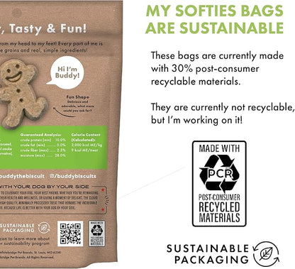 Buddy Biscuits Softies 6 oz. Bag, Soft & Chewy, Natural Roasted Chicken Flavor Dog Treats, Oven Baked in The USA