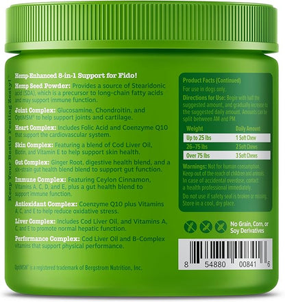 Zesty Paws 8-in-1 Bites for Dogs + Hemp Seed, 90 Count (Packaging May Vary)