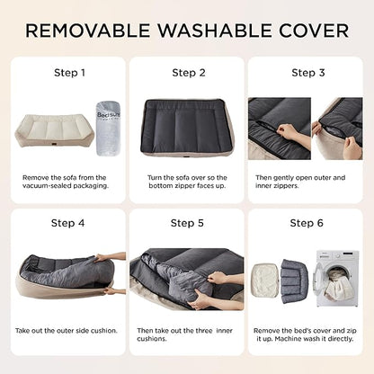 Bedsure SupportMax™ XL Orthopedic Dog Beds Large Sized Dog - As Seen on TV Extra Thick Supportive Dogs Couch with Waterproof Washable Cover, Extra Large Comfort Pet Sofa with Soft Sherpa, Brown