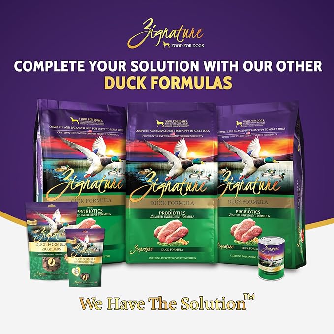 Zignature Dog Food, Duck, 25 Pounds