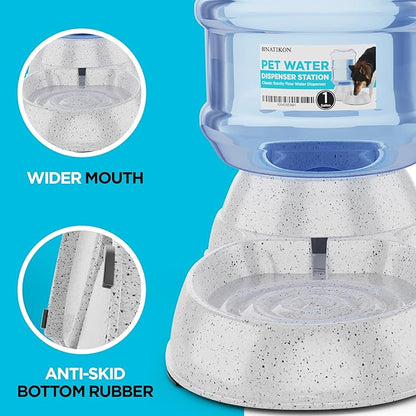 Automatic Pet Waterer Dispenser with BPA-Free Design – 1 Gallon Capacity, Convenient Waterer Solution Ideal for Dogs and Cats Small and Large Pets
