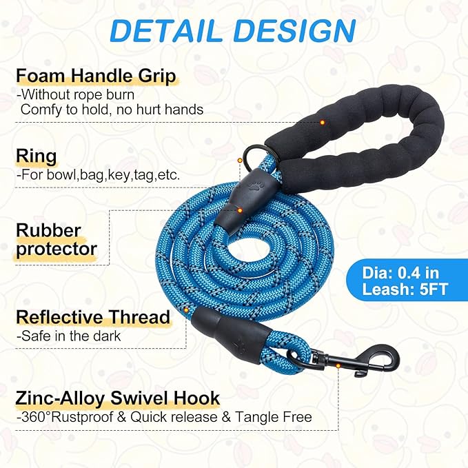 BEAUTYZOO Step in Dog Harness and Leash Set,Reflective Dog Harness No Pull No Choke Puppy Harness for Small Medium Large Dogs Cats,Soft Padded Mesh Vest Harnesses for Girl and Boy Pets,Duck Blue M