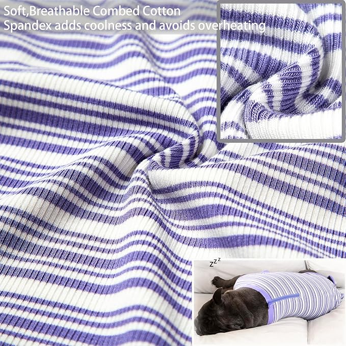 Recovery Suit for Dogs,Dog Cone Alternative Zipper Surgery Suit Female Spay,Soft Dog Surgery Suit for Anti Licking,Breathable Surgical Suit for Dogs Female Spay