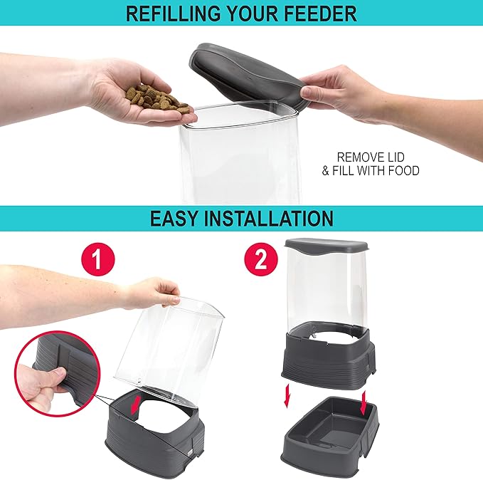 SportPet Gravity Feeder and Waterer, Large