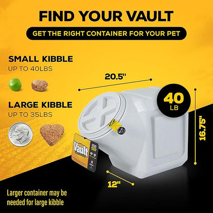 Gamma2 Vittles Vault Outback Airtight Pet Food Container, 40 Pounds