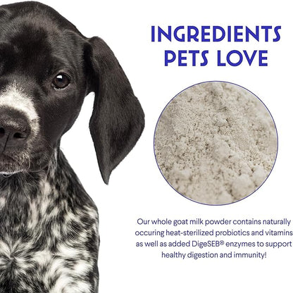 Wonder Paws Premium Goat Milk Powder for Dogs – Supports Digestion, Immune Health & Allergies – Goat’s Milk with Probiotics for All Ages, Sizes & Breeds – 8.25 oz