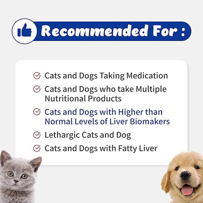 Liver Alive Metabolism System Health for Dogs and Cats - Function, Fatty, Detox, Chronic Hepatitis with SILIPHOS®, TUDCA, Same Vegan Bacon Flavor (60ml)