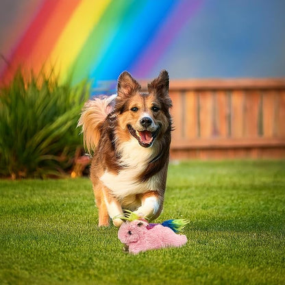 Multipet Unicorn Dog Toy | Small Squeaky Unicorn Dog Toy | Mystical Plush Squeaker Dogs Toys | Small/Medium Breed | Pink | 7"