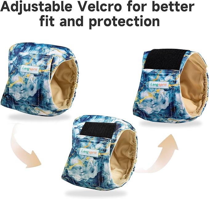 Male Dogs Diapers Belly Bands(4Pack), Washable Reusable Male Boy Doggy Wraps Panties for Doggie Puppy Pooping Potty Training Incontinence Marking Pañal para Perro Tie Dye X-Large