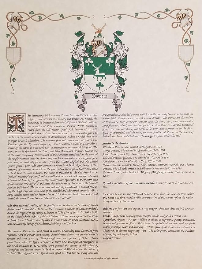 Mr Sweets Wormer Coat of Arms, Crest & History 8.5x11 Print - Name Meaning, Genealogy, Family Tree Aid, Ancestry, Ancestors, Namesakes - Surname Origin: Dutch Holland The Netherlands