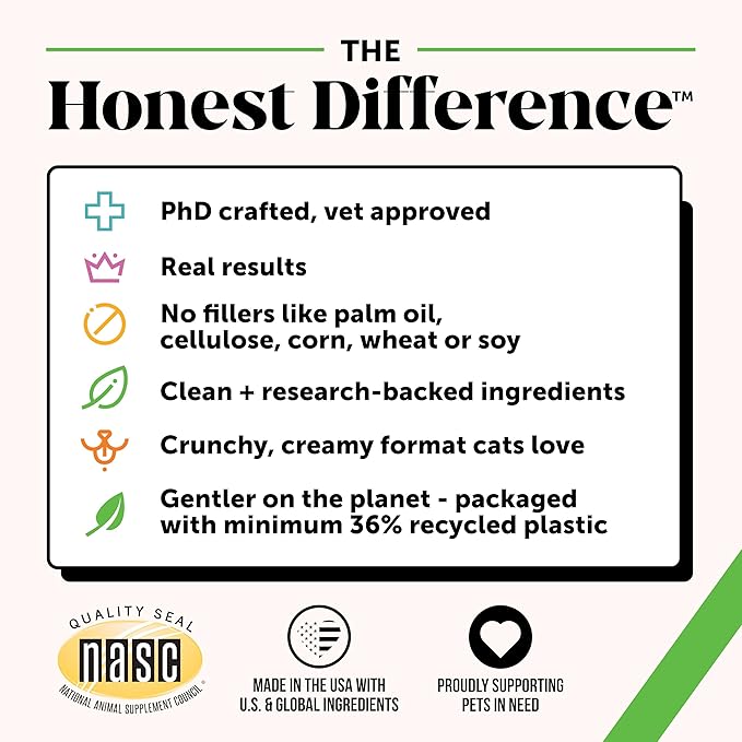Cat Probiotics Gut + Immune Health Chews – Crunchy & Creamy Cat Treats for Digestive Health, Gut Flora & Constipation Relief – Supports Immunity, Regularity, & Healthy Digestion, 90-Day Supply Chicken