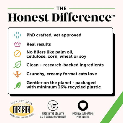 Cat Probiotics Gut + Immune Health Chews – Crunchy & Creamy Cat Treats for Digestive Health, Gut Flora & Constipation Relief – Supports Immunity, Regularity, & Healthy Digestion, 90-Day Supply Chicken