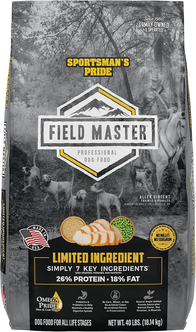 Sportsman's Pride Field Master 26/18 Limited Ingredient Dry Dog Food, 40-lb Bag