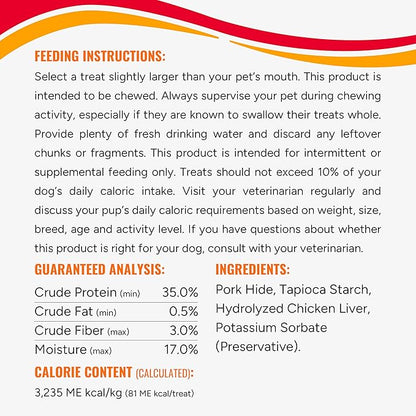 Good 'N' Fun Rawhide Twists, Chicken Liver Recipe, 6-Count