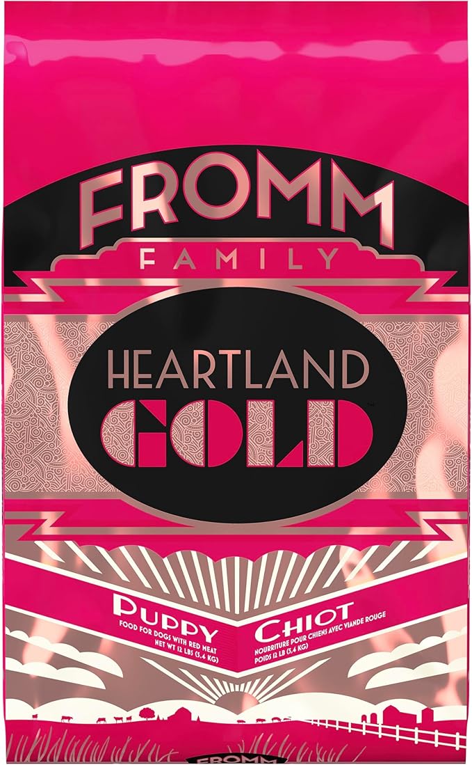 Fromm Heartland Gold Puppy Premium Dry Dog Food - Dry Puppy Food for Medium & Small Breeds - Beef Recipe - 12 lb