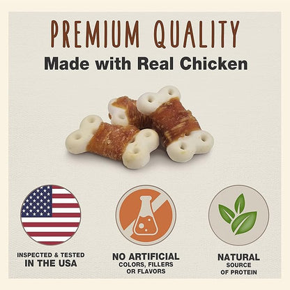 Cadet Gourmet Chicken Wrapped Biscuit Dog Treats,Training Treats for Small and Large Dogs,Inspected & Tested in USA,14 oz.,(Pack of 2)