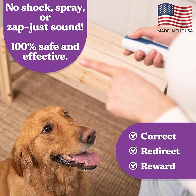 Doggie Don’t Anti Barking Device for Dogs - No Shock Bark Control & Dog Bark Deterrent - Humane Audible Dog Training Tool for Reactive Dogs, Stop Barking, Jumping & Leash Aggression - Rechargeable