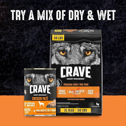 CRAVE Grain Free High Protein Adult Dry Dog Food, Chicken, 30 lb. Bag