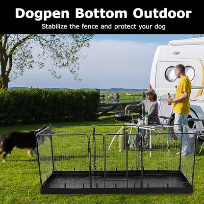 PJYuCien Rectangle Dog Playpen Bottom - Fits 8 Panels, 24'' Width, 24''x72'' Size, 600D Oxford Cloth, Waterproof