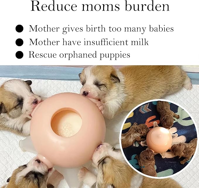 Doggiema Puppy Milk Feeder Nursing Station feeders for Multiple Puppies Milk replacer Dongdong pet L Size(Medium Dog)