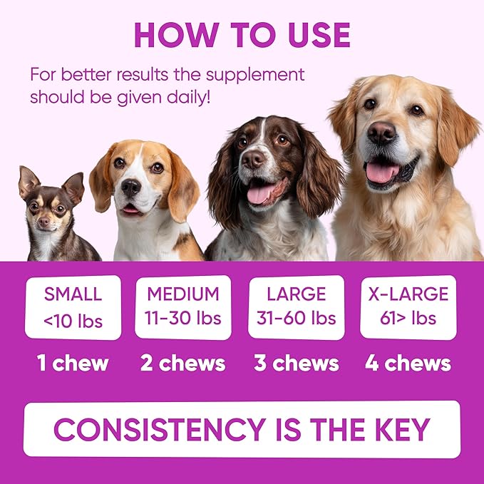 Dog Allergy Relief Chews for Itchy Skin - Seasonal and Food Allergy Chews for Shedding, Licking Paws, Hot Spot, Ears - USA Product - Omega 3 Fish Oil Skin & Coat Supplement - Anti Itch Immune Treats