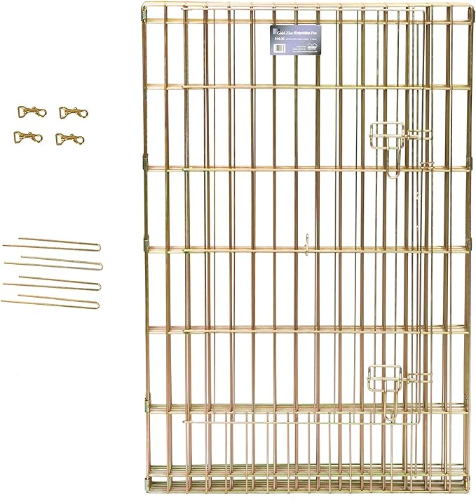 MidWest Homes for Pets 24-Inch Exercise Pen, for Indoor and Outdoor Use, 16 Sq Feet of Play, Single Door Folding Dog Pen, with Large Door Opening & Secure Latch, Easy to Set Up, Foldable Dog Playpen