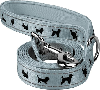 EcoBark Dog Leash - Soft & Reflective Comfort Leash with Padded Handle - Safe, Strong, & Durable for Small, Medium or Large Dogs (Gray)