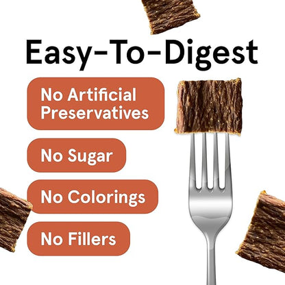 TRMC Real Meat Dog Treats - 12oz Bag of Bite-Sized Air-Dried Venison Jerky for Dogs - Grain-Free Jerky Dog Treats Made up of 95% Free-Range, Grass Fed Venison - Natural High Protein Dog Treats