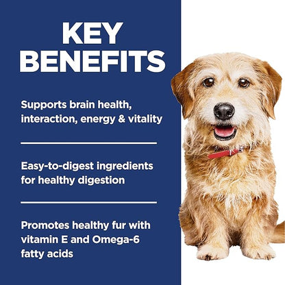 Hill's Science Diet Adult 7+ Senior Vitality Small & Mini Dry Dog Food, Chicken & Rice, 3.5 lb. Bag