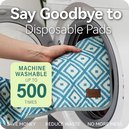 Washable Pee Pads for Dogs - Extra Thick Reusable Puppy Pads with Super Absorbency, Waterproof & Non-Slip Dog Pee Pads for Potty Training , Whelping , Playpen , Crate , Prevents Leakage 48"x65"