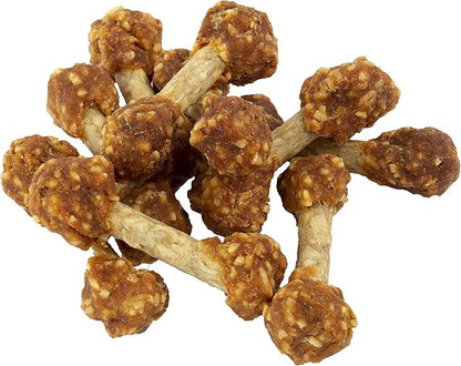 Good 'n' Fun Chicken Flavored Dumbbells for Small Dogs,4 Ounces,Treat Your Dog to Long-Lasting Chews Made with Premium Chicken & Long-Lasting Beef Hide,(Pack of 2)